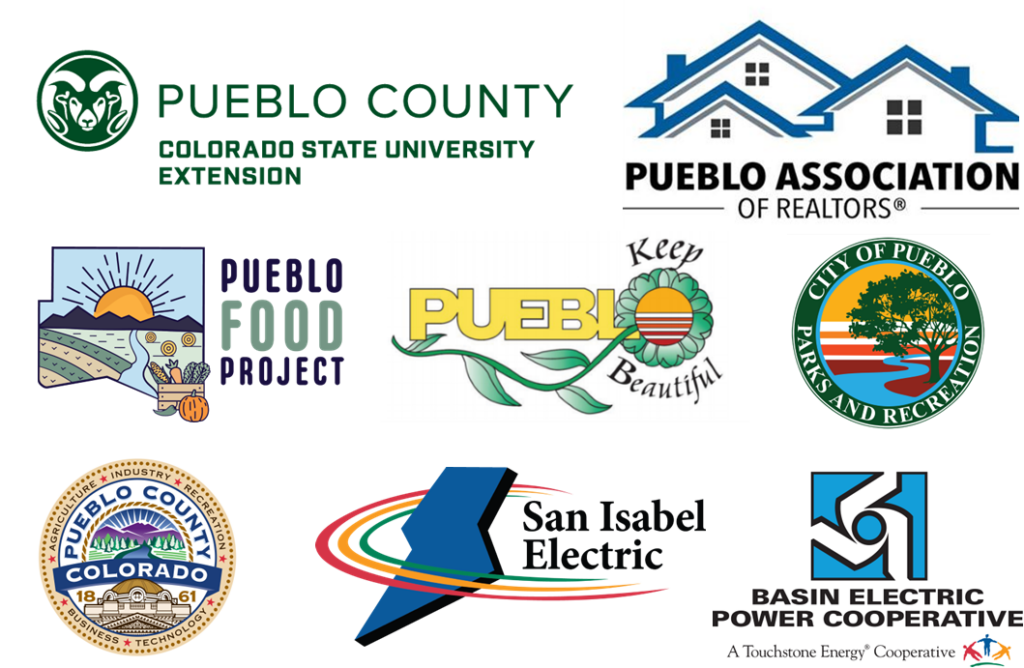  corporate sponsors are pueblo county extension Pueblo county association of realtors, pueblo food project, keep pueblo beautiful, city of pueblo parks and recreation, pueblo county government, san isabel electric, basin electric power cooprative