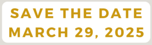 Save the Date March 29, 2025 in gold lettering